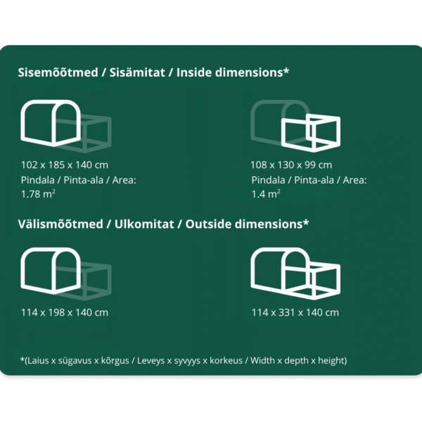 Comfort7 Vasikkaiglujen CalfOtel Comfort 4-osaisella aidalla