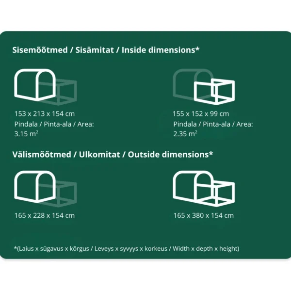 Vasikkaiglu CalfOTel XL-2 aidalla