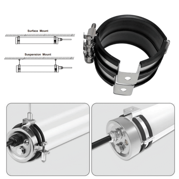 Led-Triproof 8 LED-valaisin – putkivalaisin 40 W / 150 lm, IP69K